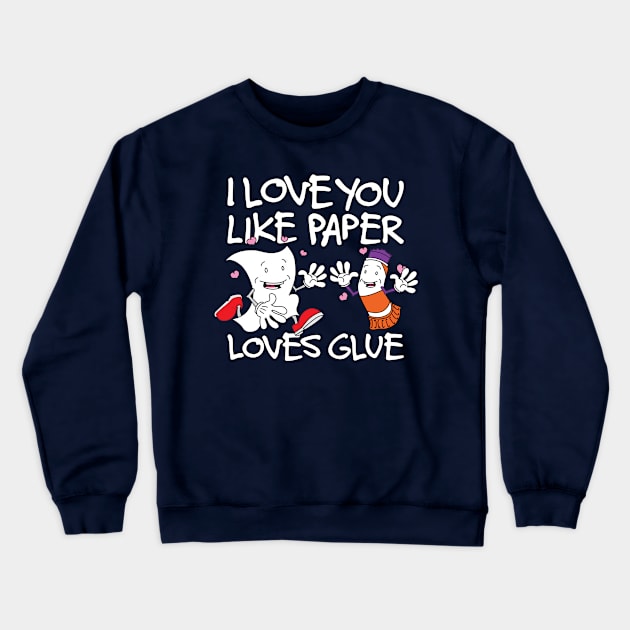 Paper Loves Glue Crewneck Sweatshirt by deancoledesign